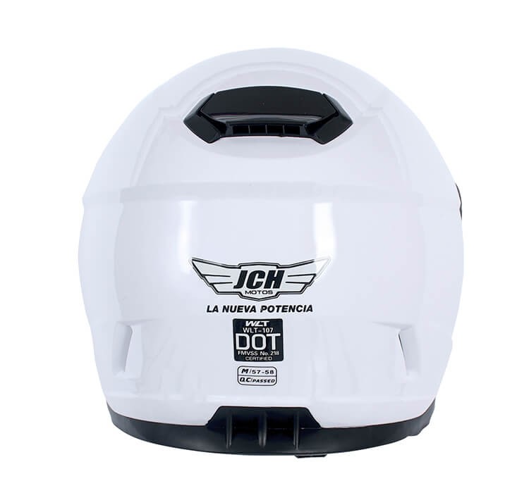Vista trasera de CASCO INTEGRAL JH MOTORS BLANCO
