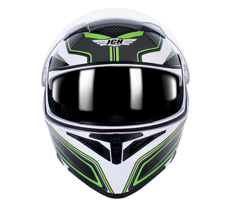 Vista frontal de CASCO INTEGRAL JH MOTORS BLANCO