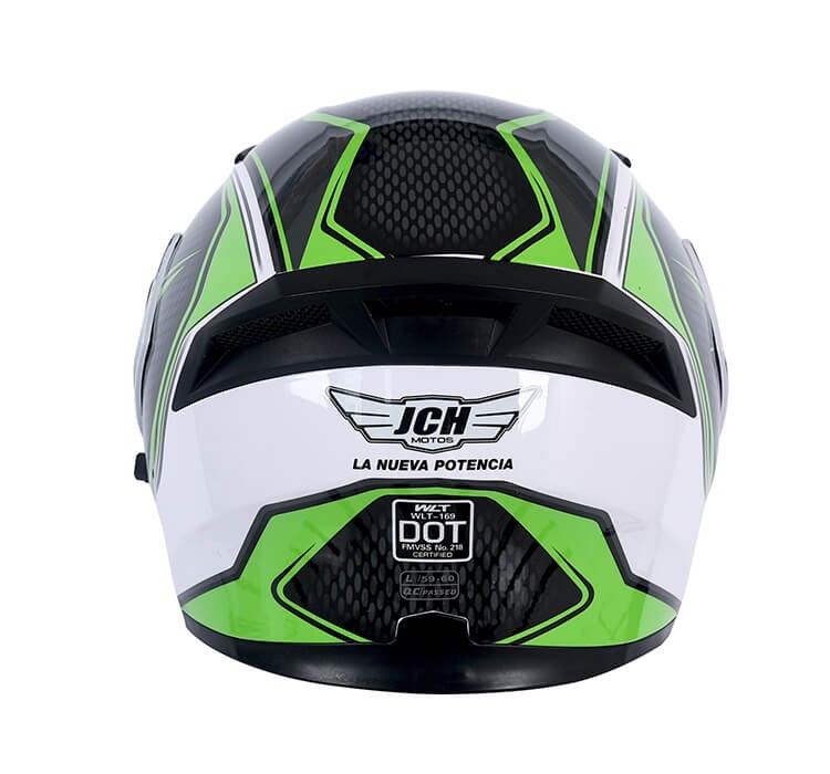 Vista trasera de CASCO INTEGRAL JH MOTORS BLANCO