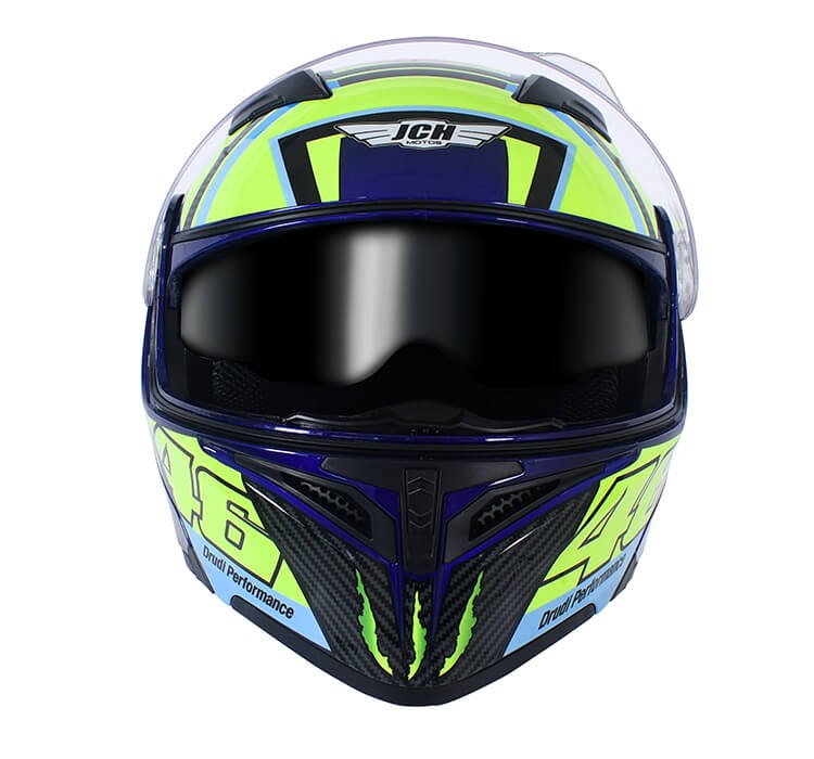 Vista frontal de CASCO INTEGRAL JH MOTORS AZUL