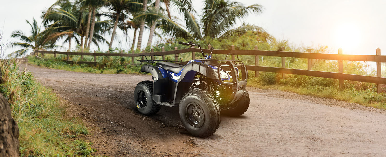Cuatrimoto hunter 150 en la pista