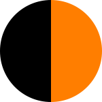 color naranja con negro