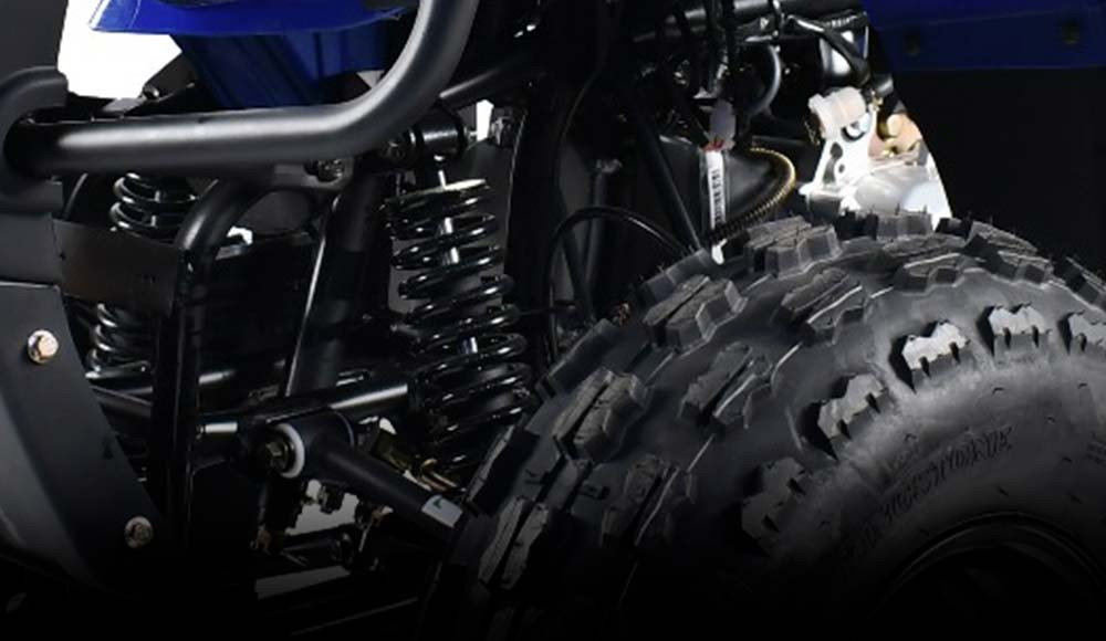 parte delantera de la cuatrimoto hunter 150