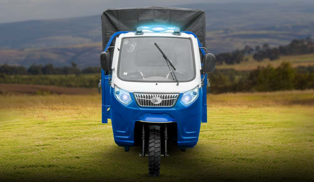Moto carguero JH 300D detalle frontal