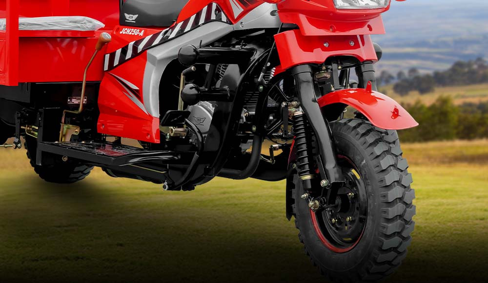 parte delantera de la Moto carguero JH 250A