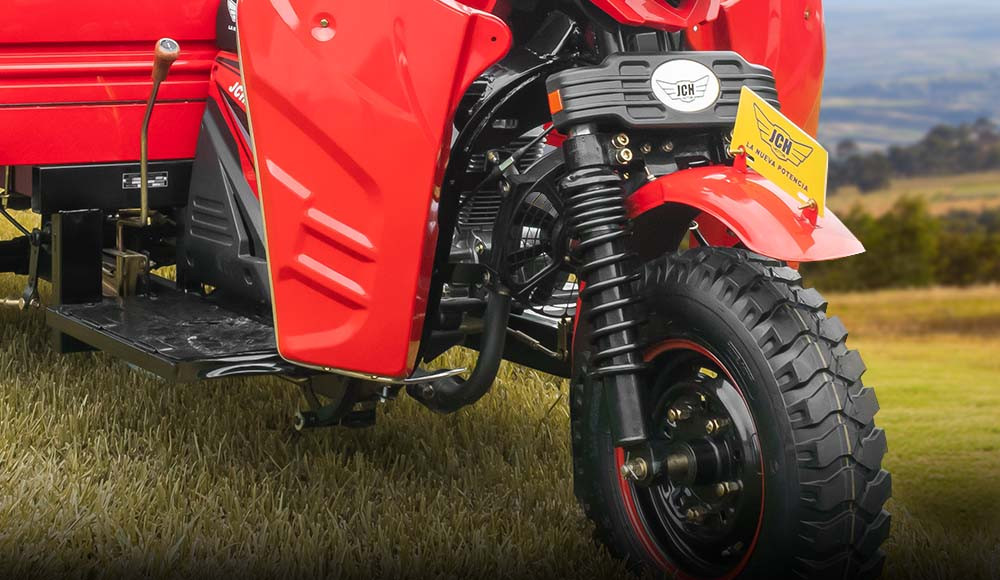 Moto carguero JH 250E parte delantera