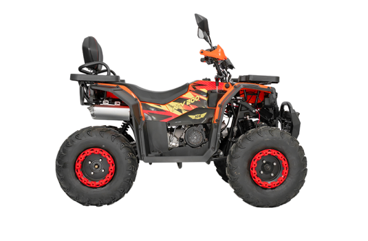 Cuatrimoto ATV 200 naranja con rojo