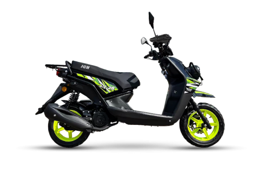 Moto Scooter T-28 JH de color verde con negro