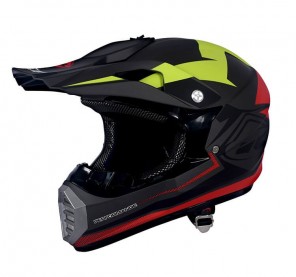 CASCO MOTOCROSS JH MOTORS NEGRO / ROJO MATE