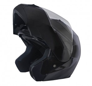 CASCO ABATIBLE JH MOTORS / DOBLE VISOR / NEGRO MATE
